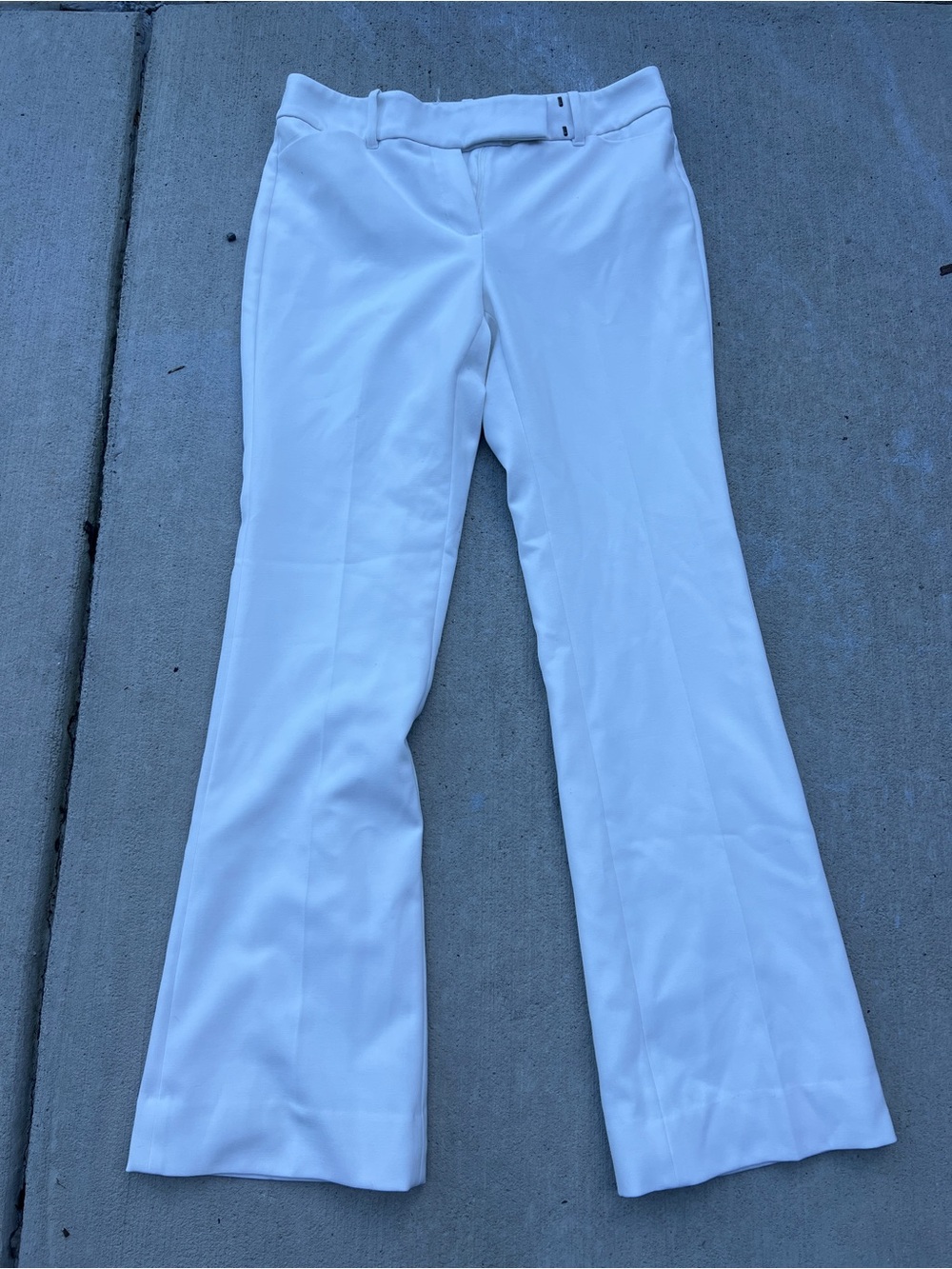 White House Black Market White Flare Leg Dress Pants - 6R
